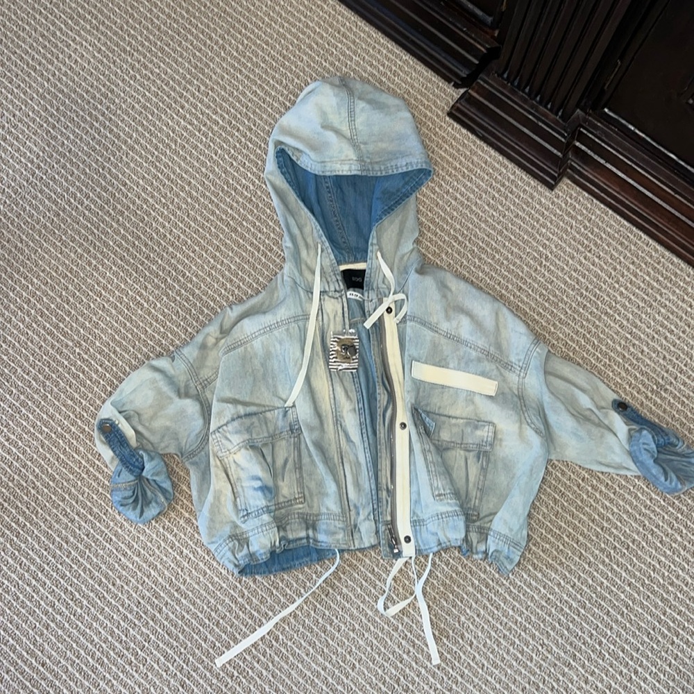 Urban Outfitters BDG Vintage Denim Jacket with Hood